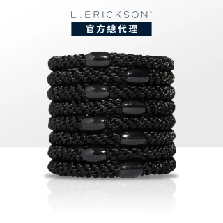 【L. ERICKSON】粗版 彈力髮圈 8入 〈經典黑〉