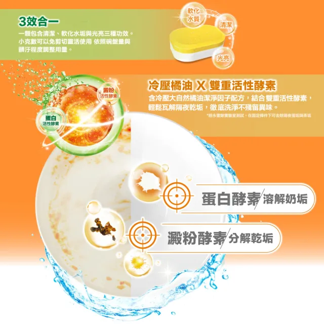 【Orange house 橘子工坊】三合一酵素洗碗錠(56顆x2盒共112顆)