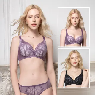 【Swear 思薇爾】2件組Hold波Bra系列C-H罩無鋼圈/美型/包覆蕾絲大罩女內衣(三款任選)