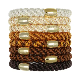 【L. ERICKSON 官方旗艦】粗版 彈力髮圈 8入 〈焦糖皮棕〉