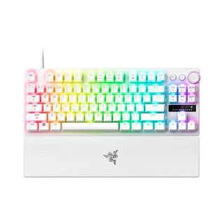 【Razer 雷蛇】獵魂光蛛 Huntsman V3 Pro Tenkeyless 8KHz 白色 - 英文(類比式光軸)