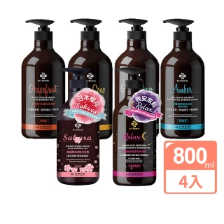 【Dr&rsquo;s Formula 台塑生醫】香氛沐浴乳800mlx4入組(柚香/琥珀/雪皂/碧泉/櫻花/花園夢境)(沐浴精/沐浴乳)