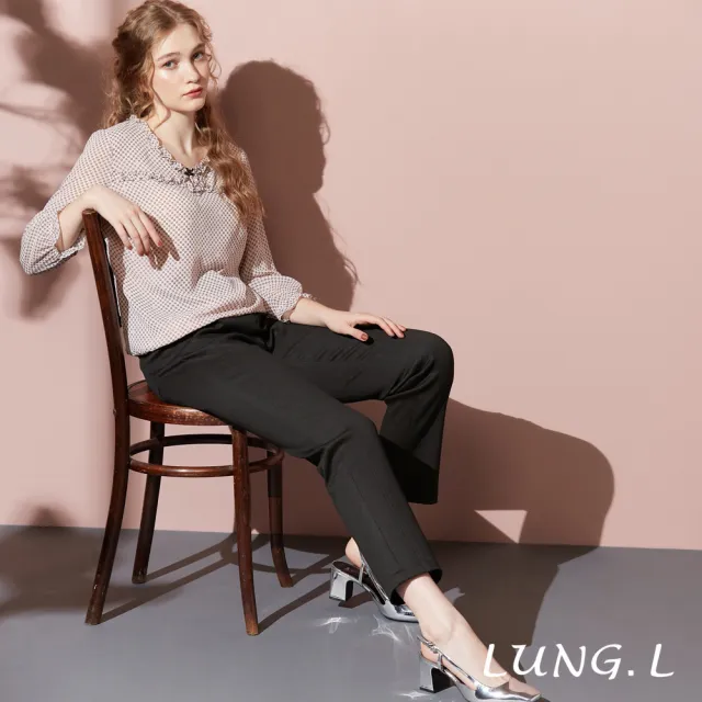 【LUNG.L 林佳樺】LT55E 深棕色彈性羅馬布修身女裝長褲(秋冬新品 保暖)