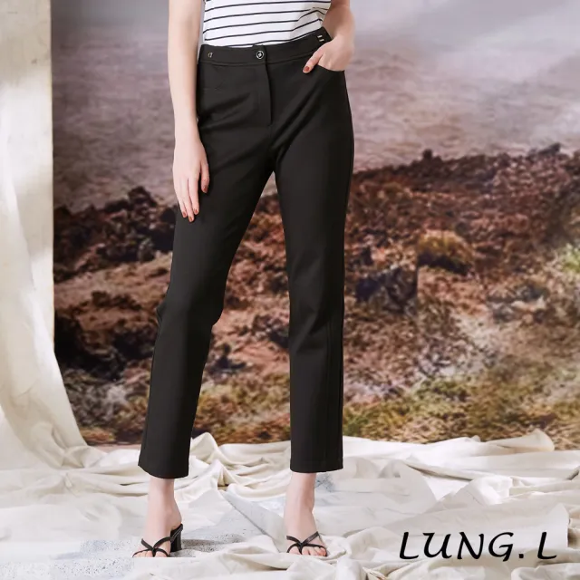 【LUNG.L 林佳樺】LT55E 深棕色彈性羅馬布修身女裝長褲(秋冬新品 保暖)