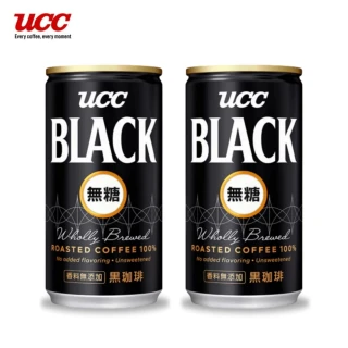【UCC】無糖黑咖啡185g 30入x2箱(184ml/瓶 無糖無負擔 日本原裝)