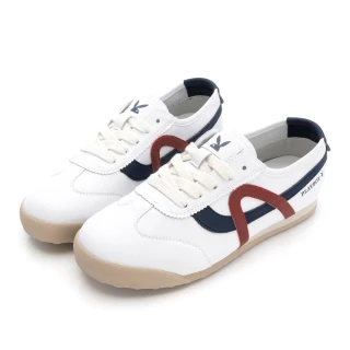 【PLAYBOY】許我耀眼 質感真皮德訓鞋-白藍紅-PY1718