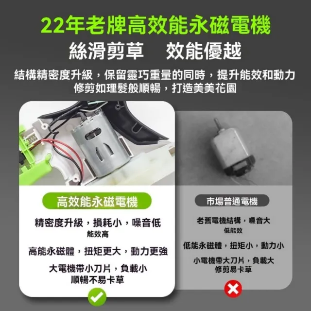 【銘利萊】電動草坪修剪機 家用小型割草機 綠籬手持多功能剪草機 除草機(割草綠籬兩機一起用)