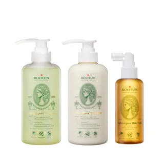 【ROOTON 官方直營】甦活植萃完善修護組-洗髮精500ml+護髮素500ml+養髮液髮根噴霧150ml(產婦友善)