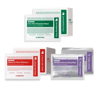 【MEDI-PEEL】美蒂菲玫瑰玻尿酸膠原蛋白面膜/積雪草舒緩精華面膜(100入/保濕/補水_平行輸入)