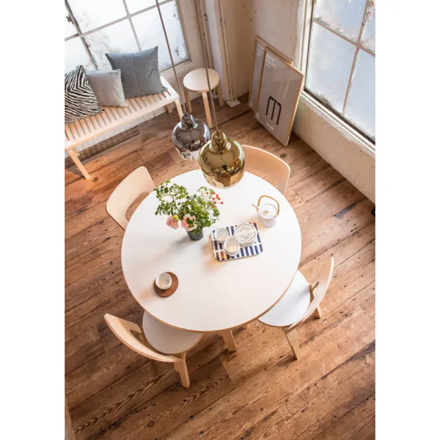 【北歐櫥窗】Artek Aalto Table 90A 圓桌(白色桌面、直徑 100 公分)
