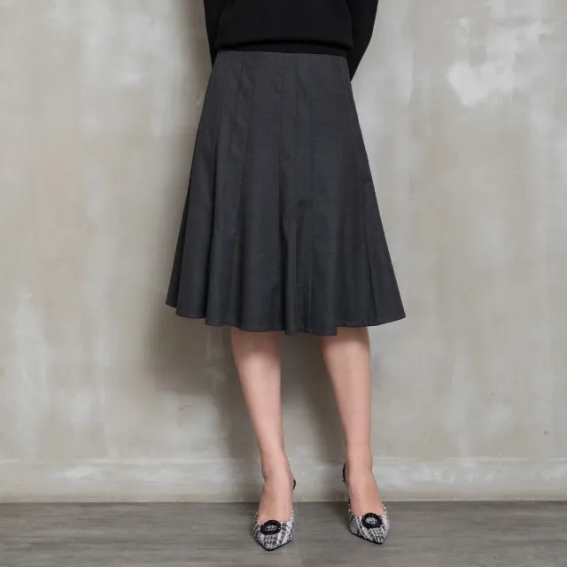【perng yuh 芃諭名品】閱讀呢喃 細絨 切接 散襬裙(2025 AW Collection|4C秋冬新品上市)