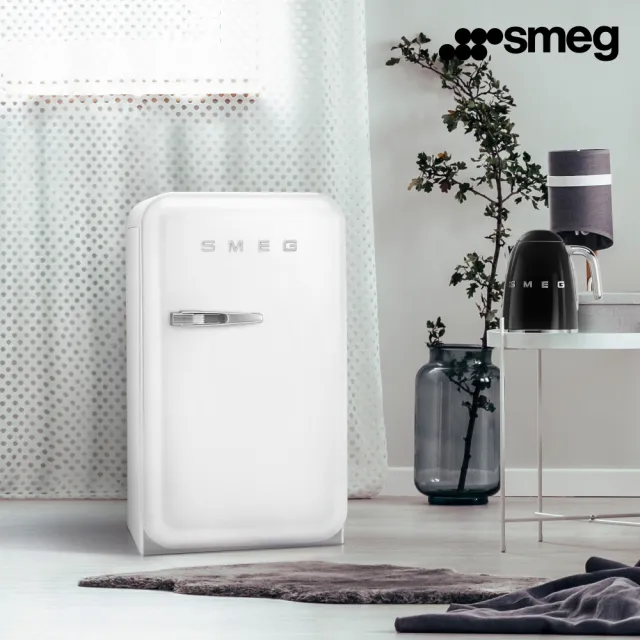 【SMEG】彩色復古迷你冰箱34L-珍珠白(FAB5RWH3TW)
