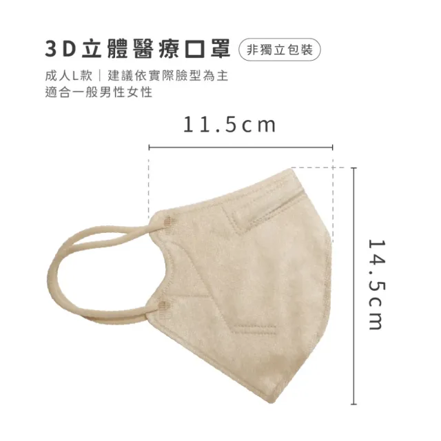 【JUN 郡昱】成人L立體3D口罩 顏色任選 30入/盒