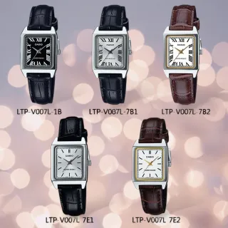 【CASIO 卡西歐】LTP-V007L系列 日韓風皮革女指針錶(文青風格 錶徑約2.2公分)