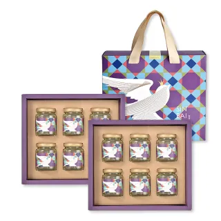 【新百祿燕窩】經典原味燕盞禮盒 2盒組(80克/瓶x6瓶/盒-固形物40克/瓶 極濃燕盞)