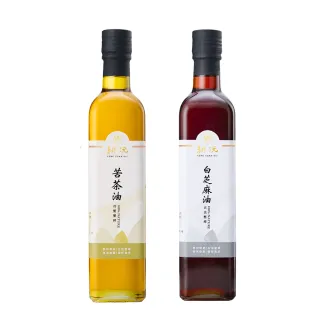 【GENG YUAN 耕沅】耕沅100%冷壓壓榨苦茶油&白芝麻油 500ml 組合(苦茶油白芝麻油)