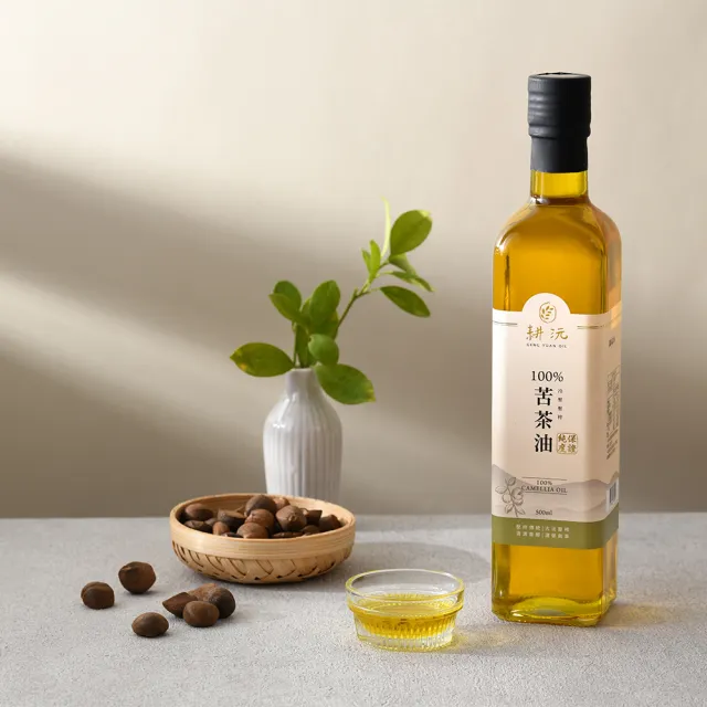 【GENG YUAN 耕沅】耕沅100%冷壓壓榨苦茶油&白芝麻油 500ml 組合(苦茶油白芝麻油)