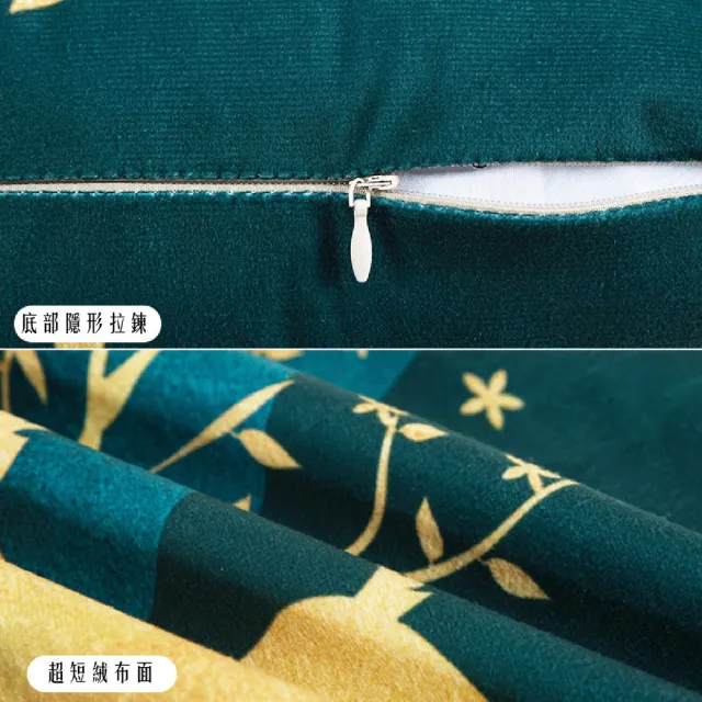 【HEAVEN 研紡枕所】大抱枕四入組－微絨布墨綠系列大抱枕-60x60cm(四入組、大靠枕、沙發靠墊)