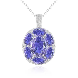 歐羅拉珠寶繁花GIA2克拉丹泉石鑽墜