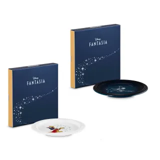 【Le Creuset】魔法師米奇系列瓷器圓盤19cm(雪花白/夜謐藍 2色可選)