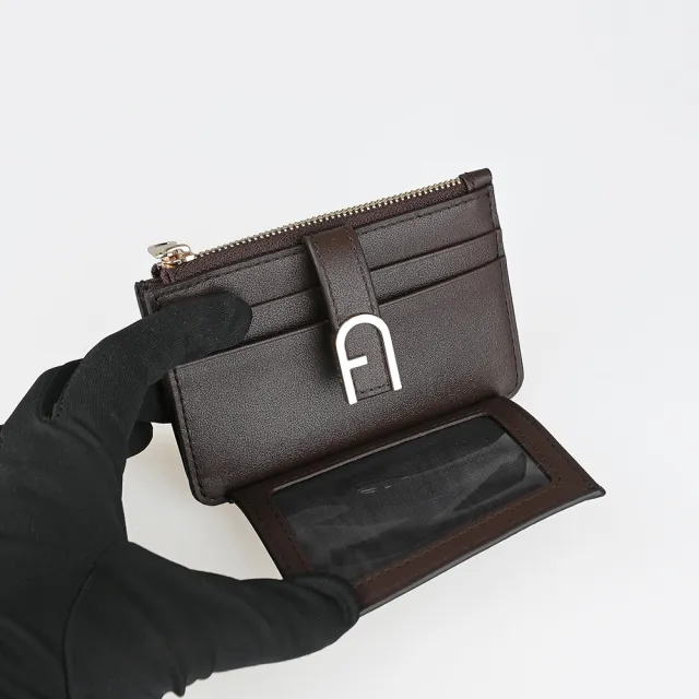 【FURLA 芙拉】FURLA FLOW 5卡卡夾零錢包(咖啡)