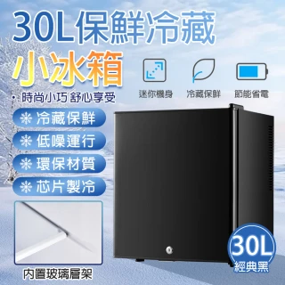 【EARISE 雅蘭仕】30L冷藏小冰箱 冷藏單門保鮮箱 靜音小冰箱(半導體製冷/電子式冰箱/家用冷藏箱)