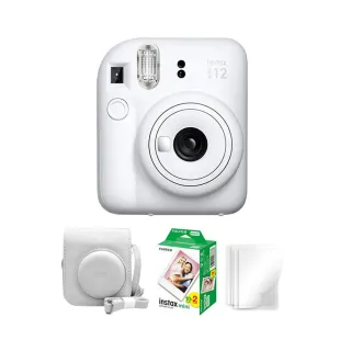 【FUJIFILM 富士】instax mini 12 拍立得相機 原廠公司貨(送原廠皮套20張底片組合)