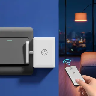 【SW】關燈神器 懶人關燈 智能開關 免起身(遙控器+接收器 一黏即用 自動關燈 智能關燈 遙控開關 懶人神器)