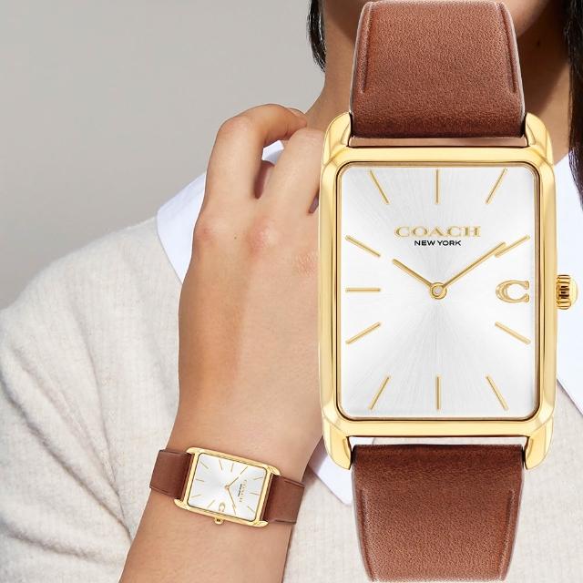 【COACH】Elliot 復古方形中性女錶 手錶-32x36mm 手錶 送禮 禮物 推薦(CO14400044)