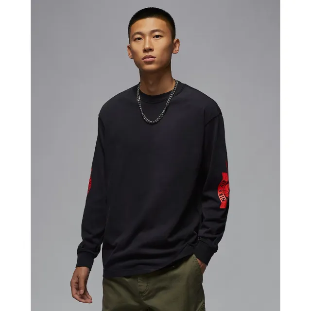 【NIKE 耐吉】長袖上衣 男 喬丹 AS M J RARE AIR WSH 85 LS CREW 黑 IB3135-010