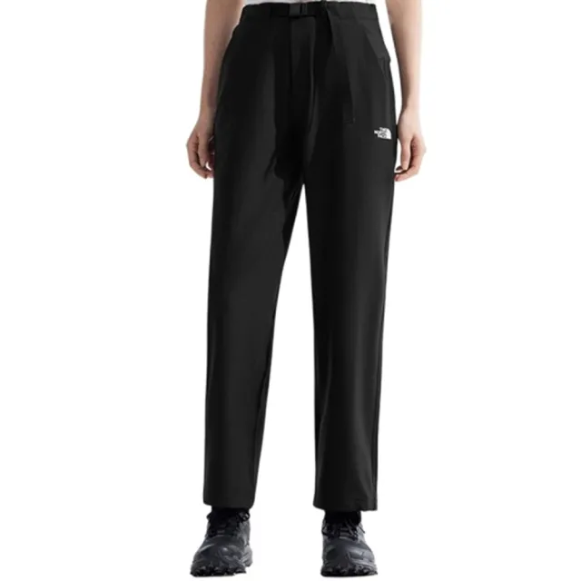 【The North Face】長褲 女 運動褲 防風 防潑水 拉鍊口袋 W MID-WEIGHT ESSENTIAL 黑 NF0A8BWGJK3