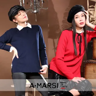 福利品義大利製A.MARSI細織羊毛衣(U)