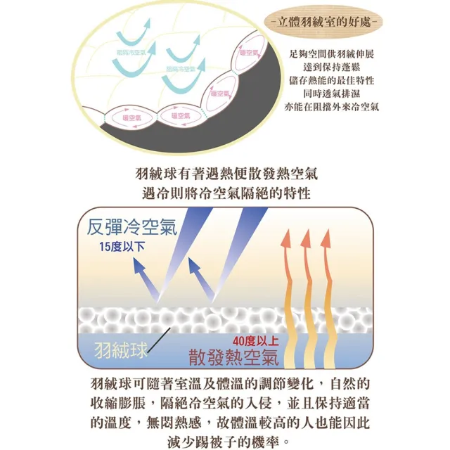 【JENNY SILK 蓁妮絲生活館】日系印花 立體車邊 95%羽絨被(雙人1.2KG)