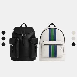 【COACH】蔻馳官方直營 WARNER/WEST 後背包 雙肩包-黑色(CW210)