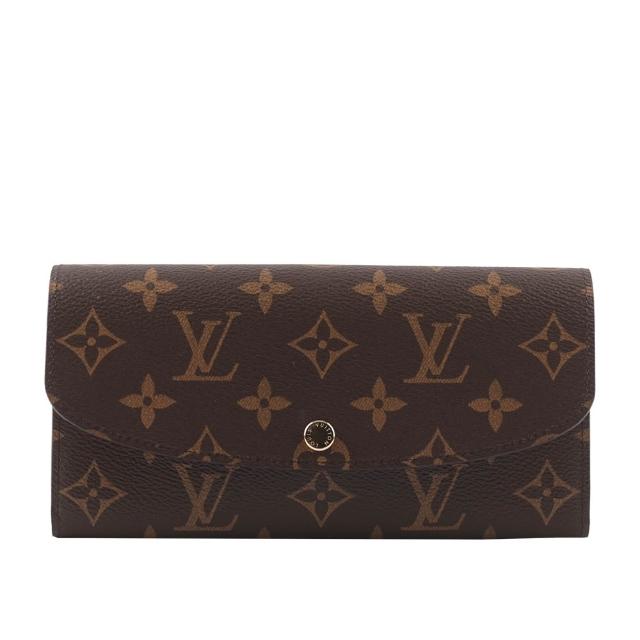 【Louis Vuitton 路易威登】Monogram 新款金釦 EMILIE長夾(M60697)