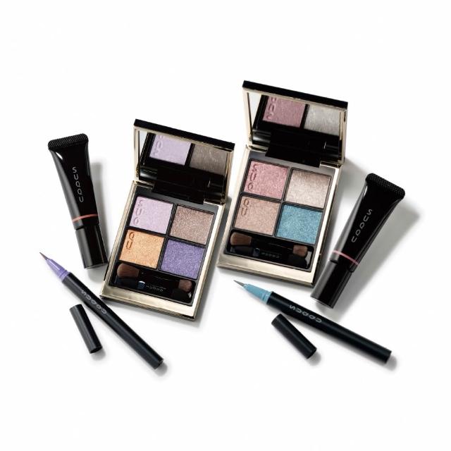 SUQQU 晶採假期彩妝升級組，日本專櫃原裝進口，適合各種膚質使用。包含舜華與光飾兩款眼影，提供長達3年的儲存期限，品質穩定，色彩飽和度高，是打造完美妝容的理想選擇。