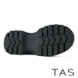 【TAS】親膚彈力絨布修腿厚底長靴(黑色)