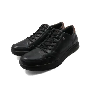 【PEGADA】巴西原廠透氣緩震氣墊真皮休閒鞋 黑色(111407-BL)