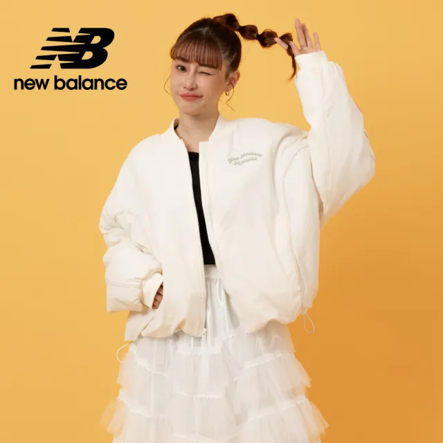 【NEW BALANCE】NB 平織外套_女性_黑/杏色_WJ53502BK_WJ53502PEF(美版 版型偏大)