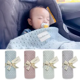 【bimbidreams 奇哥】透氣純棉針織洞洞毯 75x90cm(寶寶毯 嬰兒毯 四季毯 冷氣毯 小被被 蓋被 奇哥總代理)