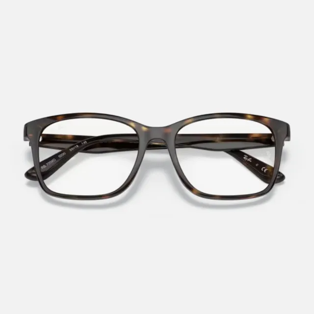 【RayBan 雷朋】方形膠框光學眼鏡(RX7059D-5200 55mm)