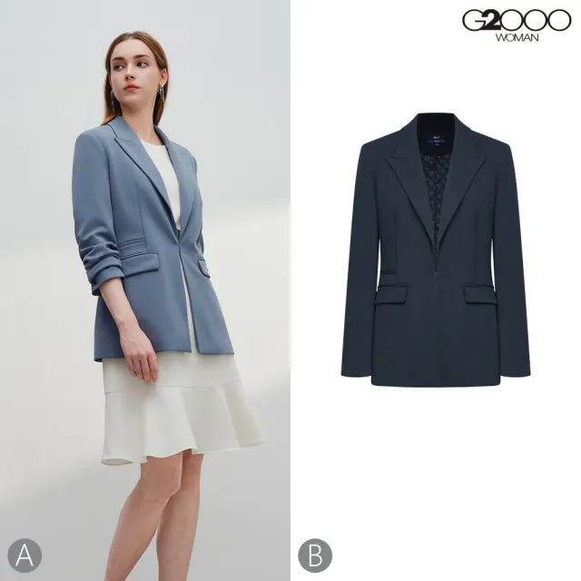 【G2000】修身時尚長版西裝式外套(2款可選)