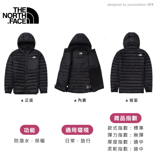 【The North Face】女 700FP 羽絨可套式外套《黑》89Y4/登山/防風/連帽/防潑水