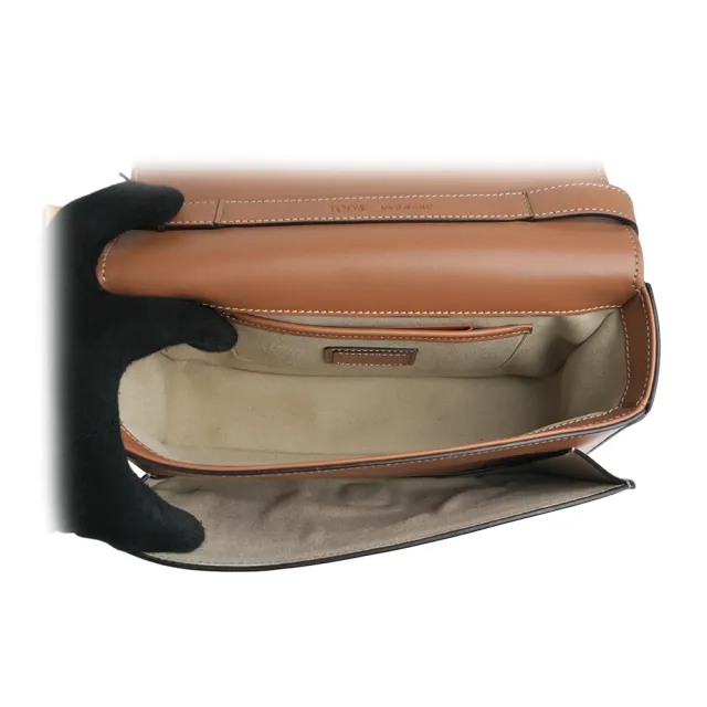 【TOD’S】T Timeless 光滑小牛皮翻蓋二用包_展示品(棕色)