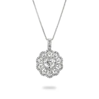 【Vividventure 亞帝芬奇】鉑金+18K GIA 1克拉 DVS2 天然鑽石 真鑽 項鍊 我心飛揚