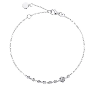 【Emperor Diamond 京華鑽石】鑽石手鍊 18K金 天然鑽石 共0.26克拉 愛的光環系列II(輕珠寶)