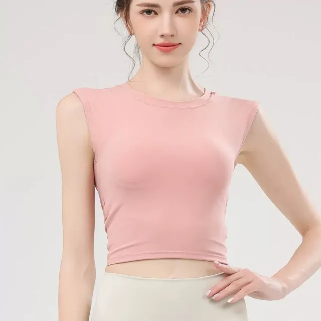 homegym 固定杯瑜珈短版美背運動背心(瑜珈服 瑜珈背心 無鋼圈內衣 健身跑步運動內衣 交叉美背內衣)