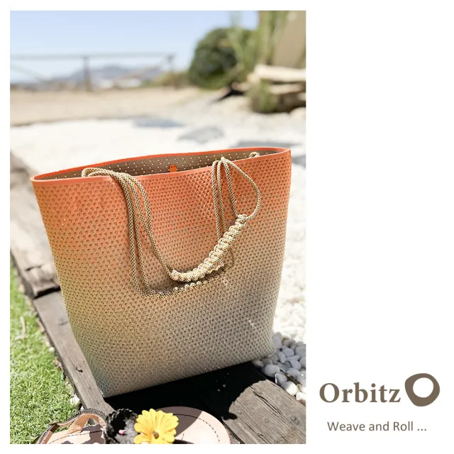 【Orbitz】漸層編織水桶肩背包 S2416217*