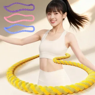 【時尚玩家】第三代新升級 軟體呼拉圈 布套呼拉圈 軟式呼拉圈(馬甲線腹肌訓練 彈簧呼拉圈 瘦腰圈)