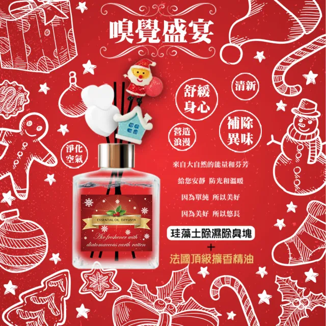 【QIDINA】2入 冬季限定硅藻土擴香瓶 200ml(/送禮/生日禮物 )